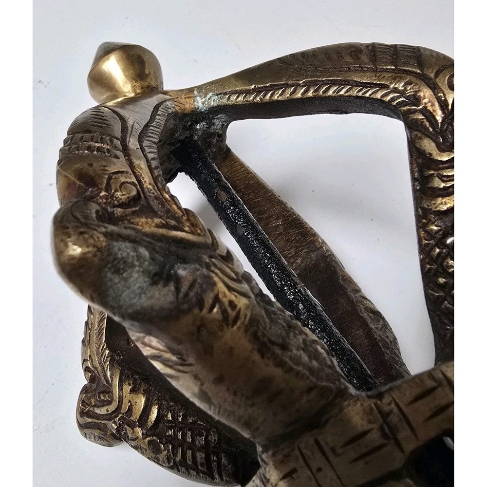Antique Brass Tibetan Buddhist 5 pronged Vajra/Dorje 13" - Picture 14 of 16